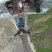 Cedar jumping off the 134-meter Nevis Highwire Bungee Jump
